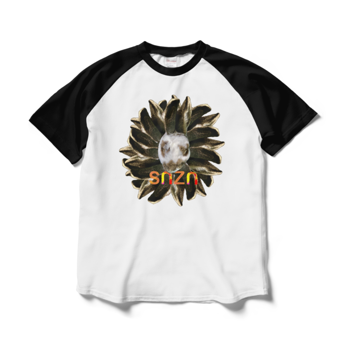 ラグランTシャツ - L - ホワイト×ブラック