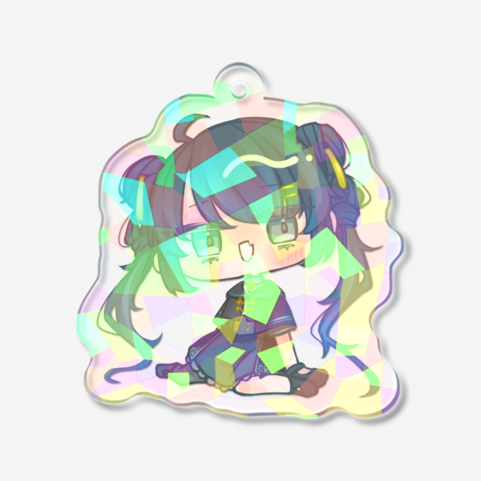 ホログラムアクリルキーホルダー - 50 × 50mm