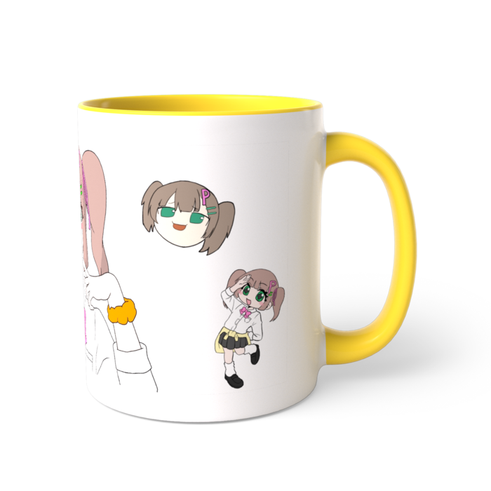 ツートンカラーマグカップ - 直径 8.2cm / 高さ 9.5cm