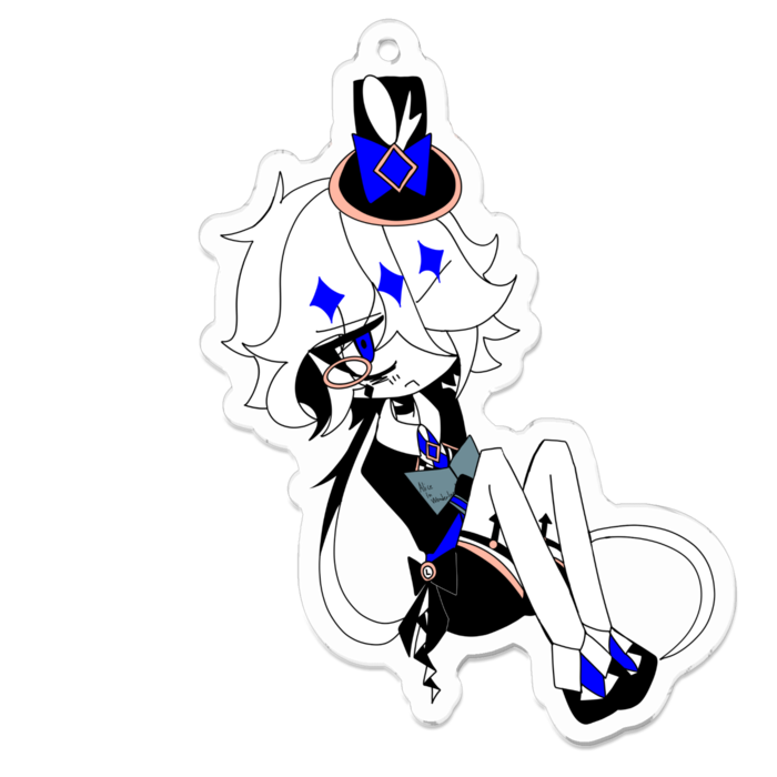 アクリルキーホルダー - 70 x 70 (mm) クロック