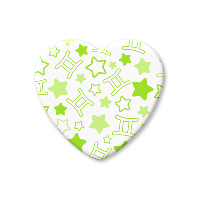 ハート缶バッジ - 57 × 52.5mm