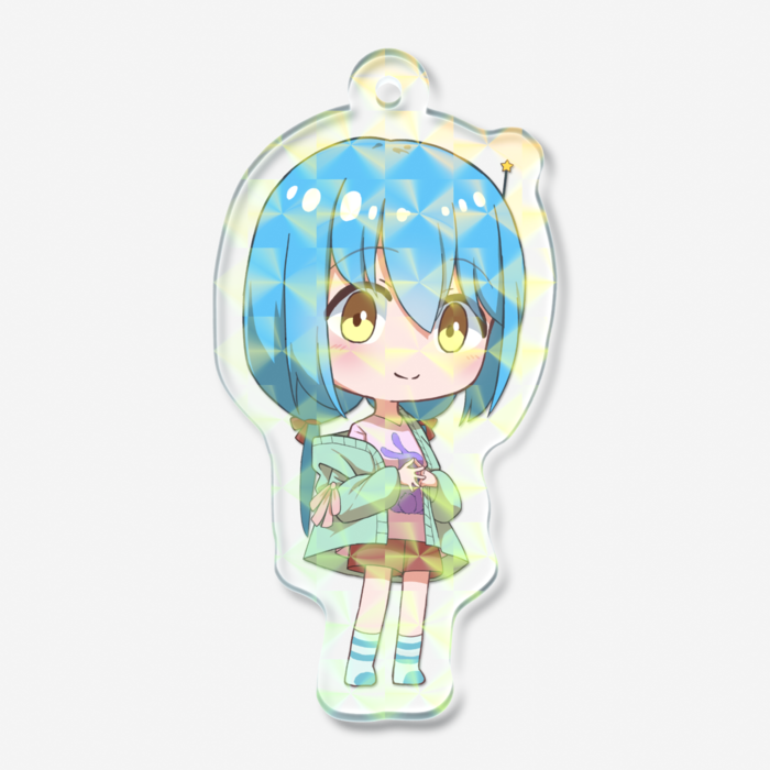 ホログラムアクリルキーホルダー - 50 × 50mm