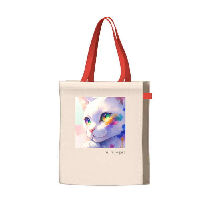 ツートンカラーバッグ - レッド - W34 × H41 × D14cm