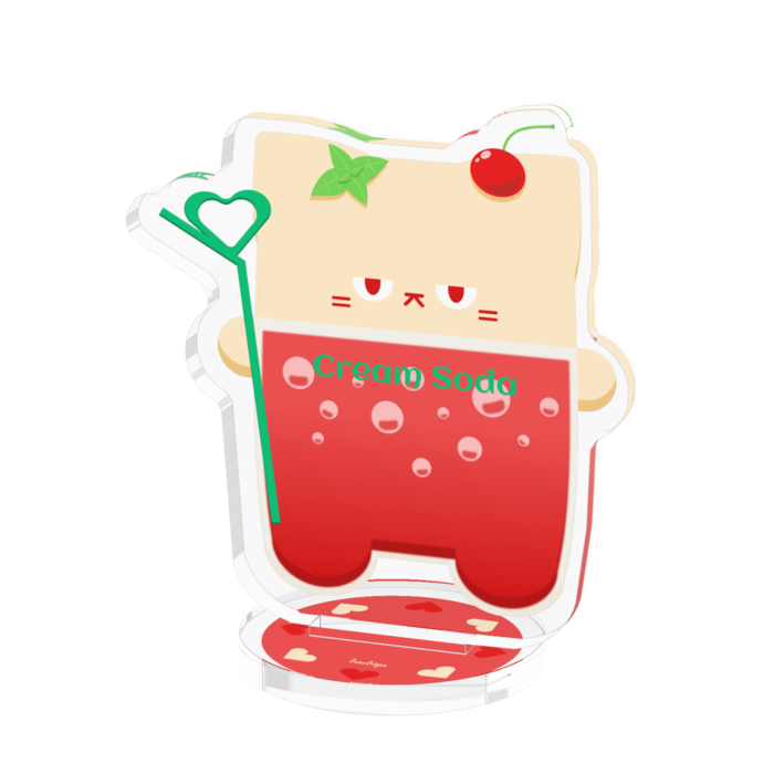 いちごクリームソーダ（ジト目）
