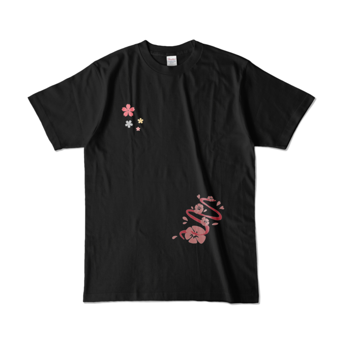 花と桜 - L - ブラック