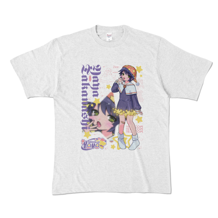片面デザインふわふわあくびXL - アッシュ (淡色)