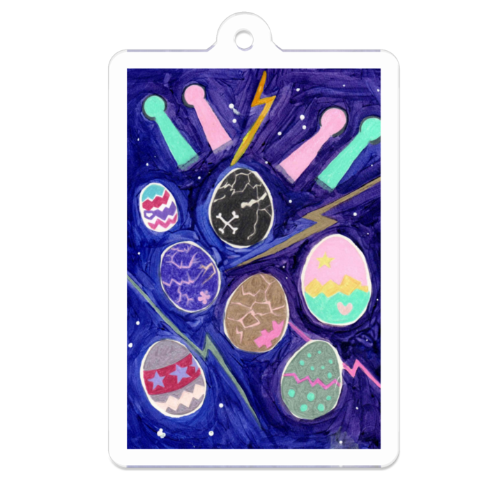 アクリルキーホルダー（コーティング） - 50 x 50 (mm)