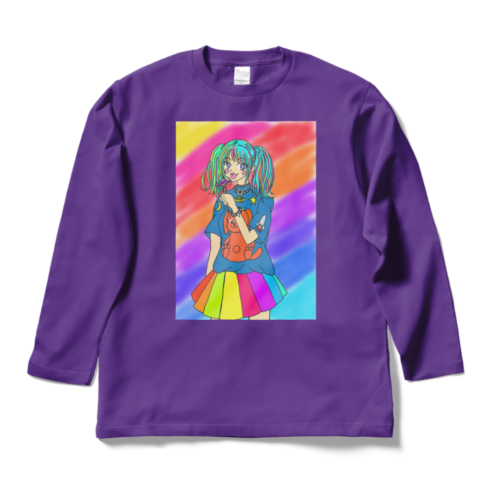 ロングスリーブTシャツ - L - パープル