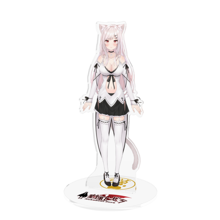 【大きめVer.】アクリルフィギュア花なしType B 160x160【猫紅ぜろ/Vtuber】