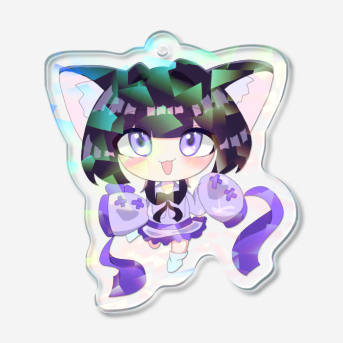 ホログラムアクリルキーホルダー - 50 × 50mm