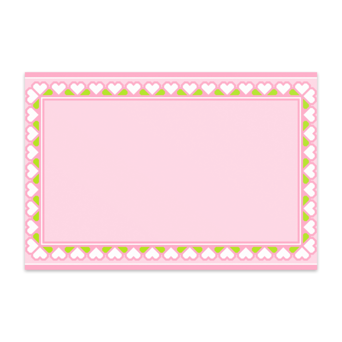 ハートフレームのポストカード(ピンク系)