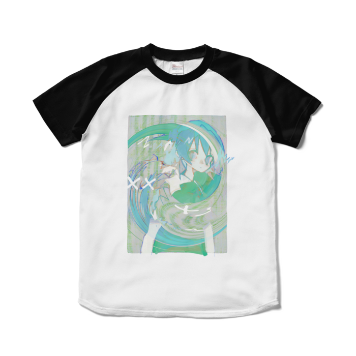 ラグランTシャツ - S - ホワイト×ブラック