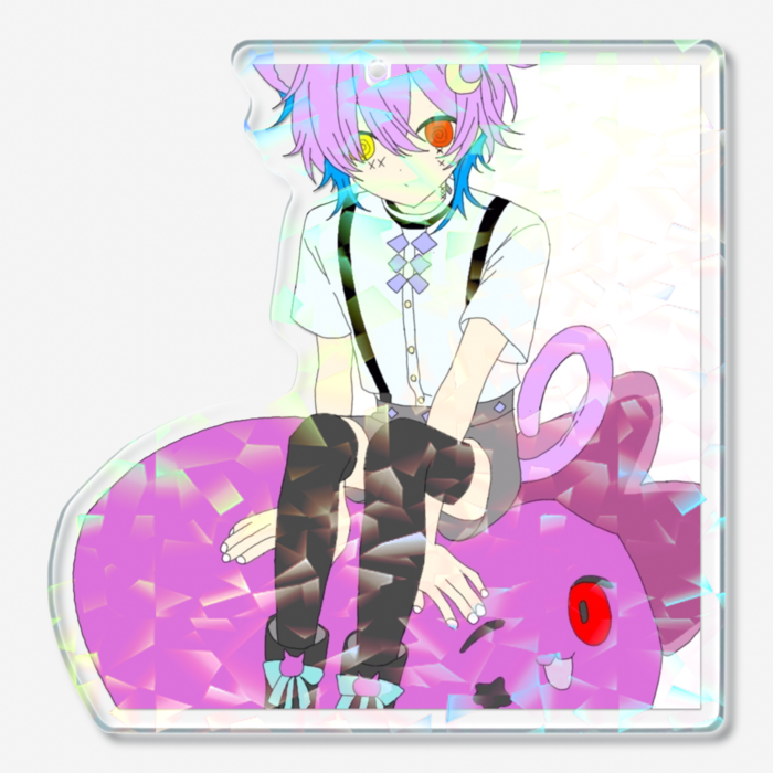 ホログラムアクリルキーホルダー - 70 × 70mm