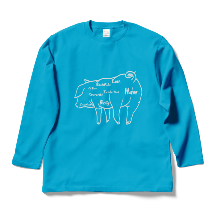 ロングスリーブTシャツ - L - ターコイズ