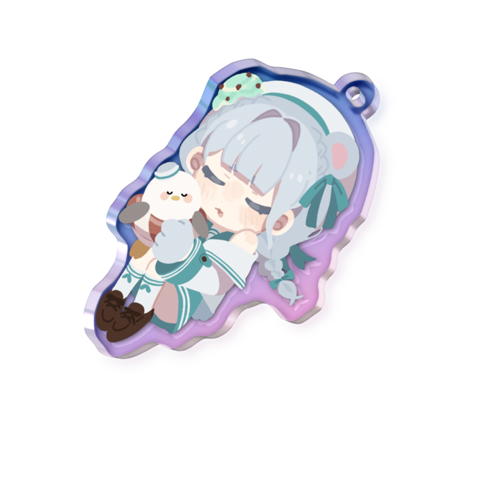 オーロラアクリルキーホルダー - 50 × 50mm