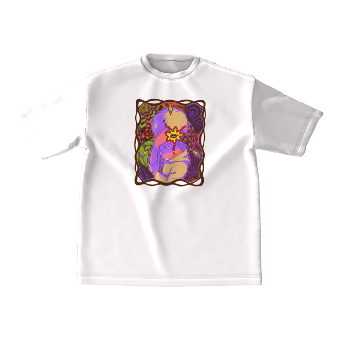 ビッグシルエットTシャツ - M - 正面 - ホワイト