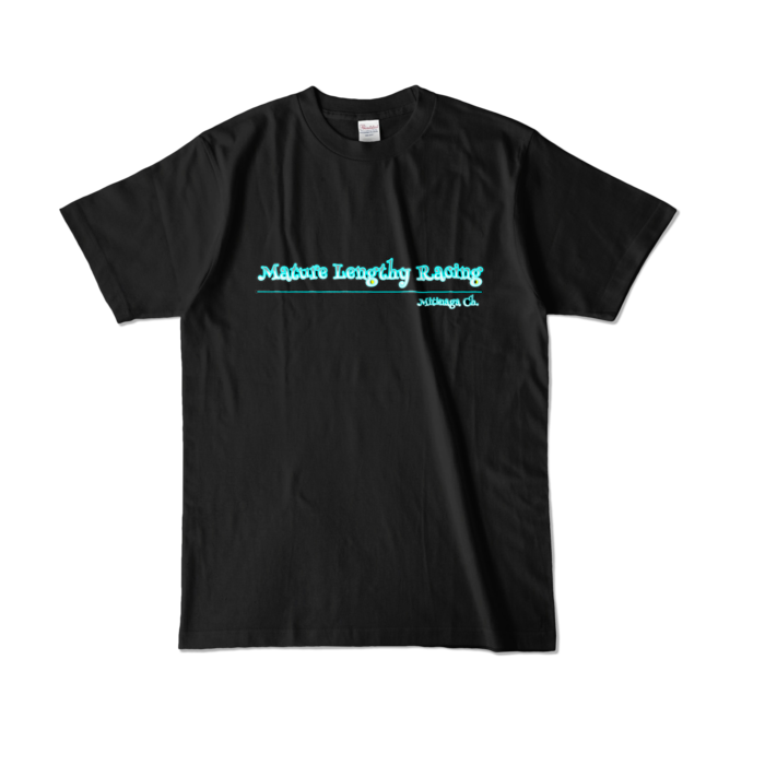 チーム名のみカラーTシャツ - L - ブラック (濃色)