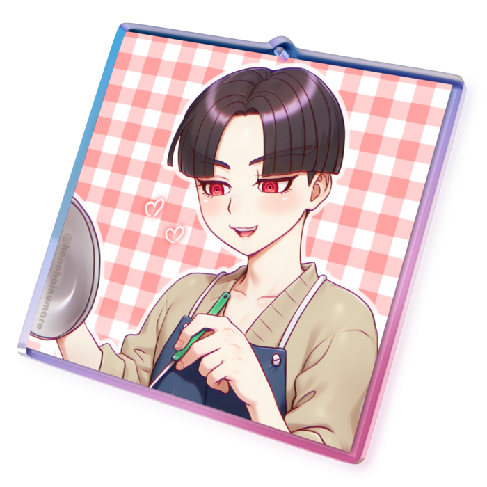 オーロラアクリルキーホルダー - 70 × 70mm