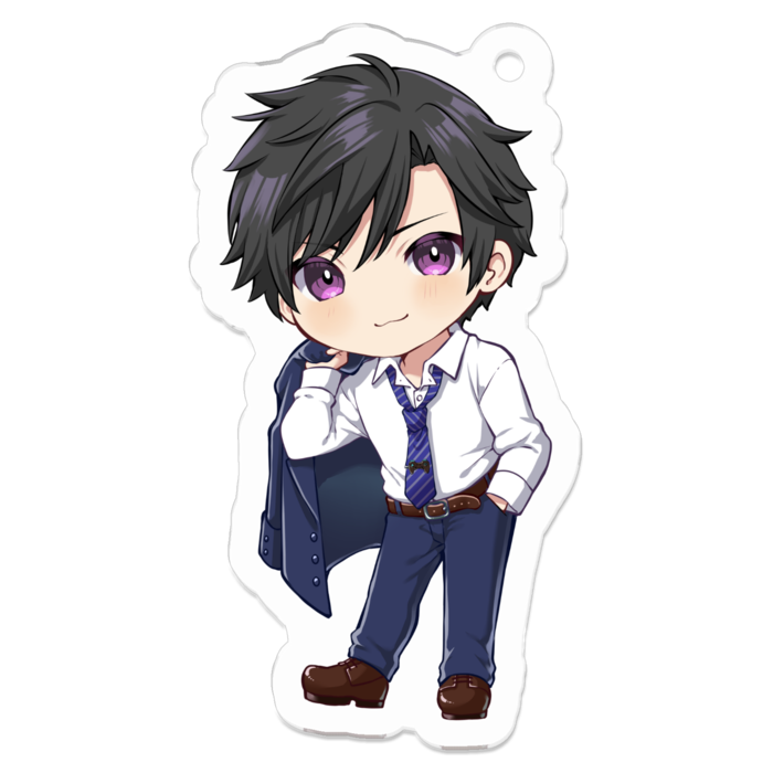 匠乙（どや）アクリルキーホルダー - 50 x 50 (mm)