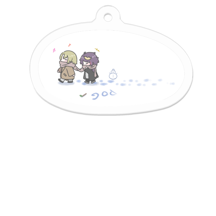 全体:アクリルキーホルダー - 50 x 50 (mm)