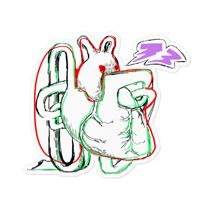 ステッカー - 100 x 100 (mm)