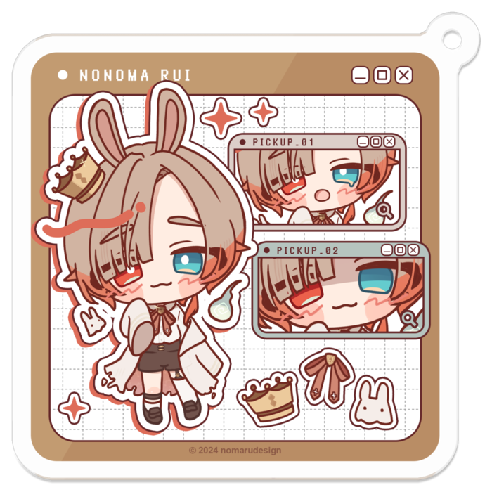 正方形アクキーver.皇子 - 50 x 50 (mm)