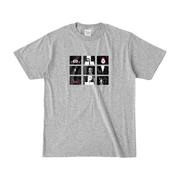 カラーTシャツ(濃色) - S - 杢グレー