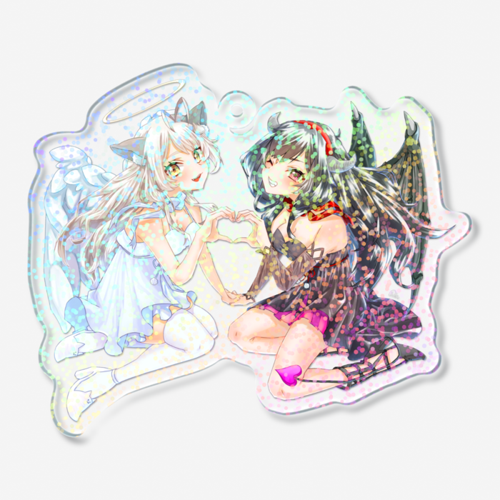 ホログラムアクリルキーホルダー - 70 × 70mm
