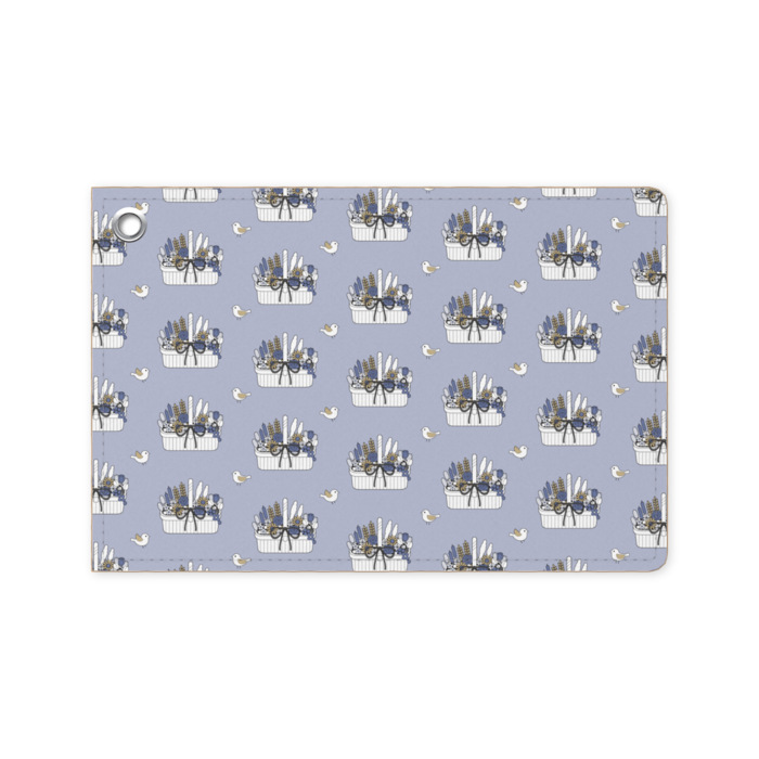 パスケースB　くすみブルー