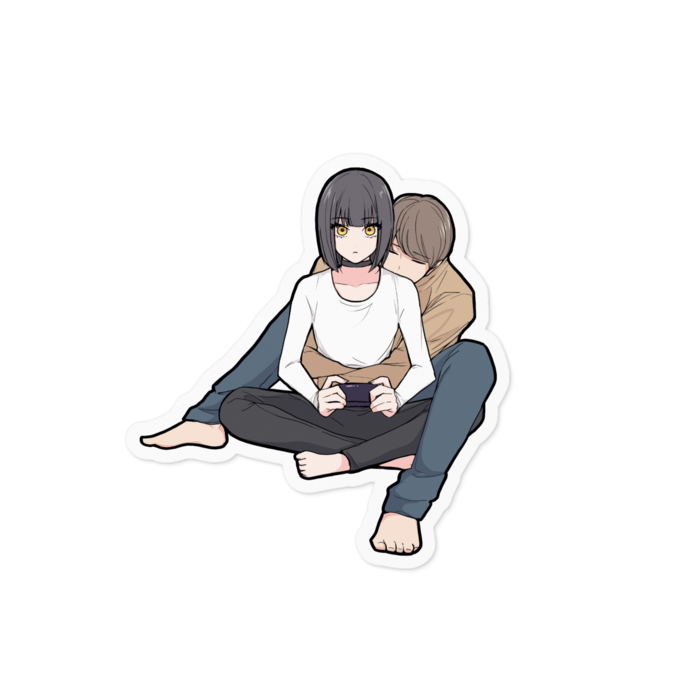 (フチ白)ステッカー - 100 x 100 (mm)