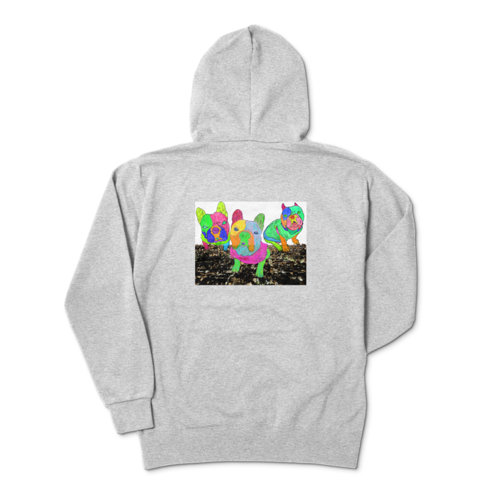 ジップパーカー - XL - 杢グレー