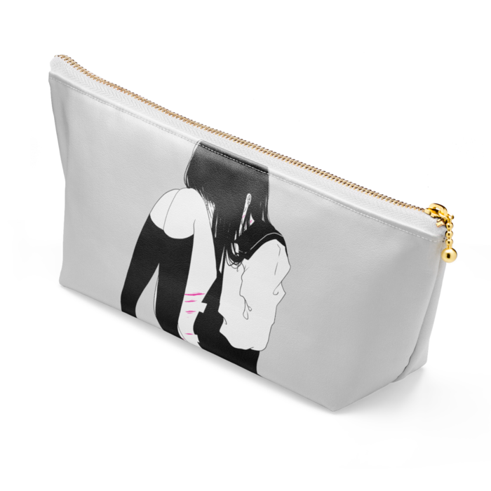 ポーチ - 長さ21.5cm / 高さ10cm - ホワイト