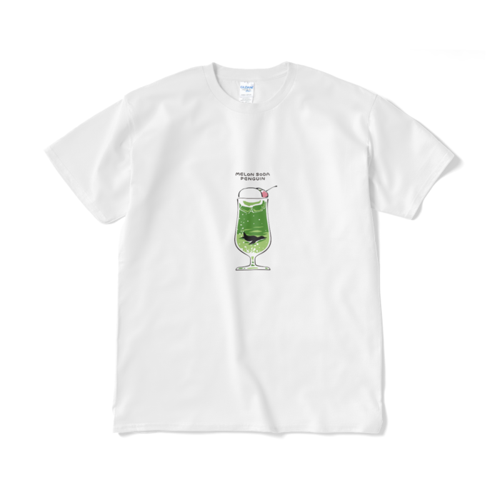 メロンソーダ×ペンギンTシャツ / Melon Soda Penguin T-shirt - ろくん