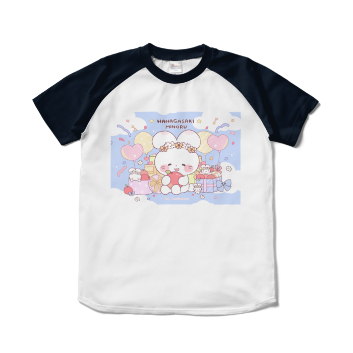ラグランTシャツ - S - ホワイト×ネイビー