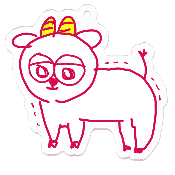 アクリルキーホルダー - 50 x 50 (mm)