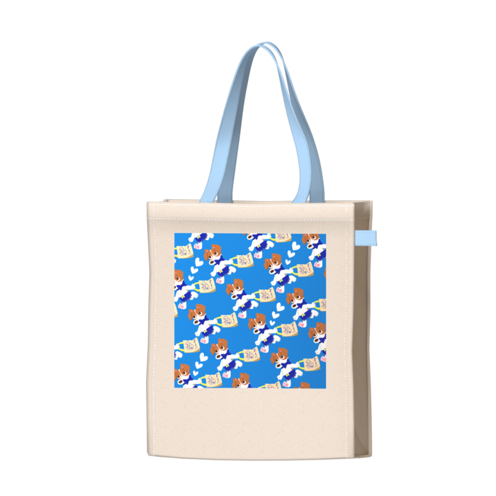 ツートンカラーバッグ - ブルー - W34 × H41 × D14cm