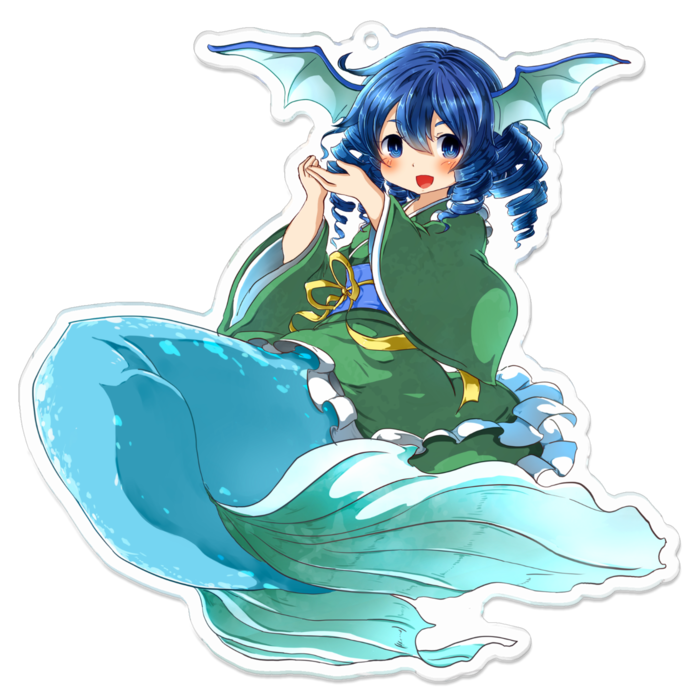 わかさぎ姫 アクリルキーホルダー 100x100mm