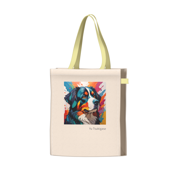 ツートンカラーバッグ - イエロー - W34 × H41 × D14cm
