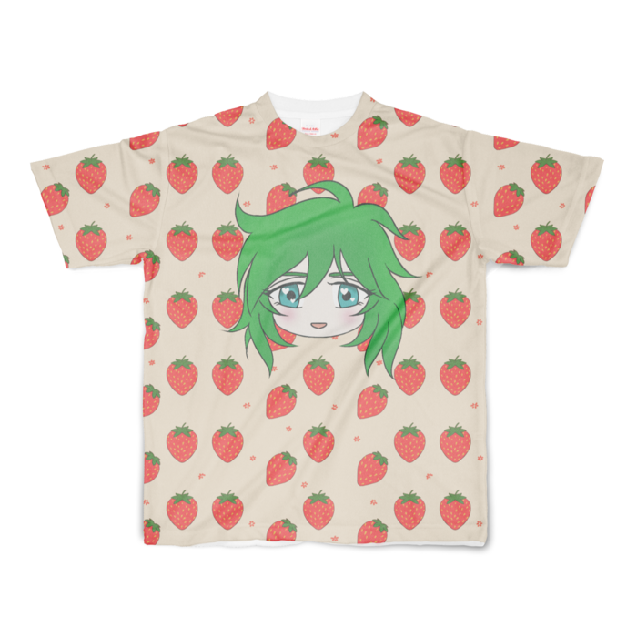 フルグラフィックTシャツ(苺) - S - 両面印刷