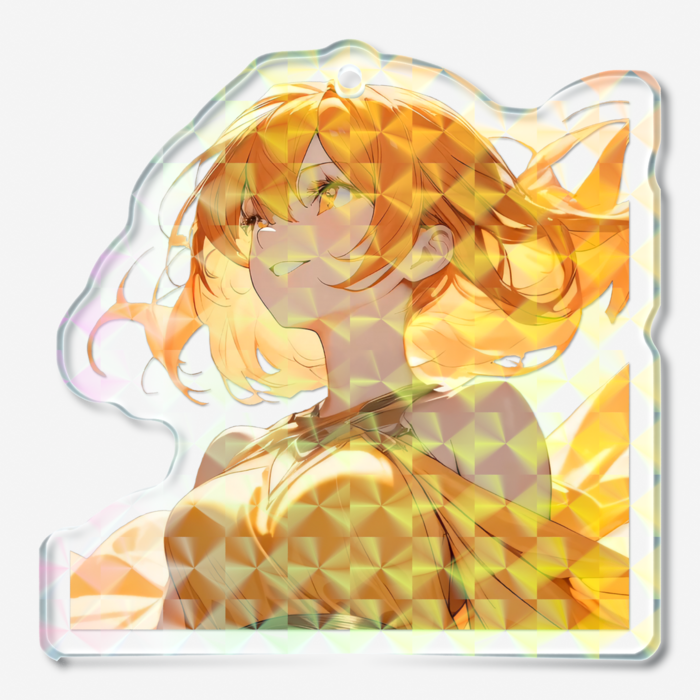 ホログラムアクリルキーホルダー - 50 × 50mm
