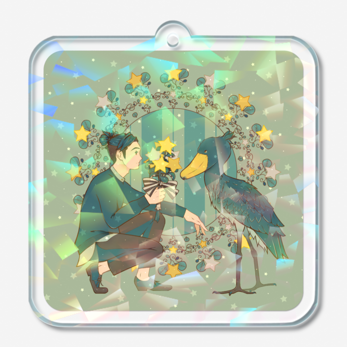 ホログラムアクリルキーホルダー - 50 × 50mm