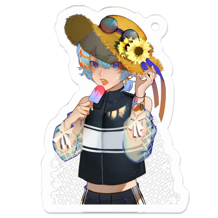 アクリルキーホルダー 腰上 - 50 x 50 (mm)