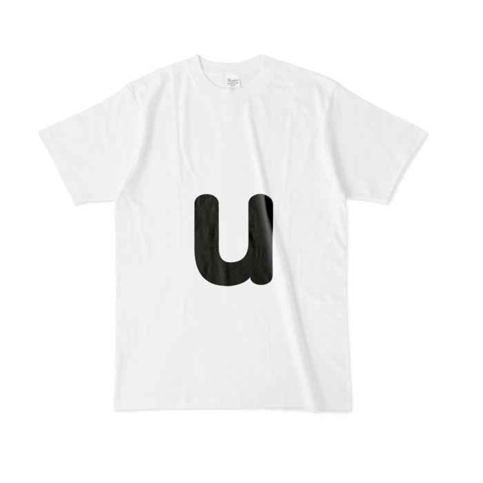 「u」（小文字）Tシャツ - L - 白