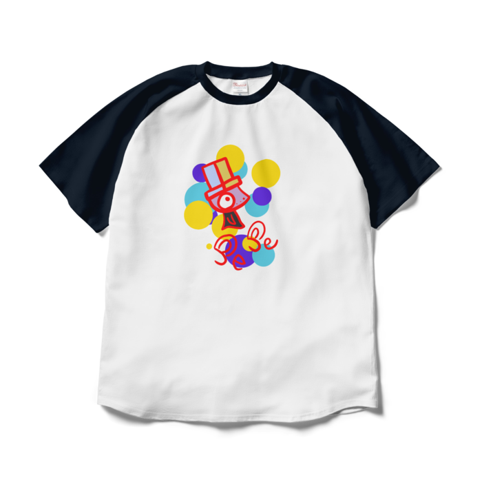 ラグランTシャツ - XL - ホワイト×ネイビー