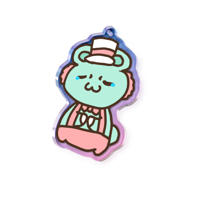 オーロラアクリルキーホルダー - 70 × 70mm