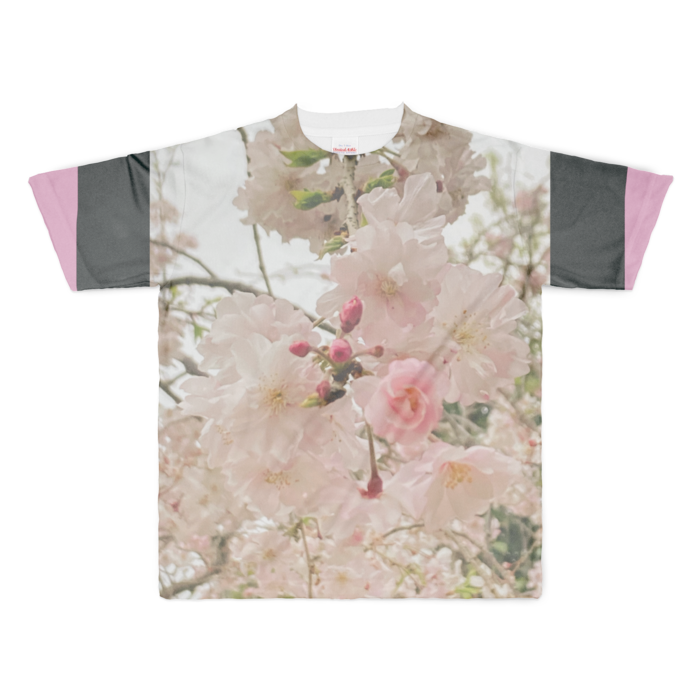 桜に一目惚れ2 フルグラフィックTシャツ - XL - 両面印刷