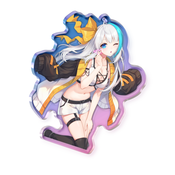 オーロラアクリルキーホルダー - 70 × 70mm