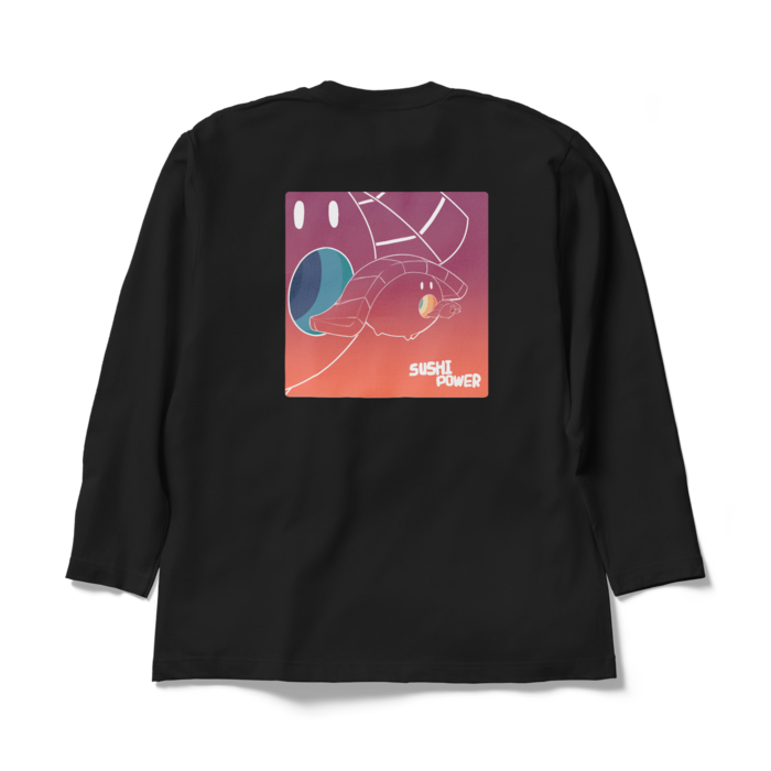 ロングスリーブTシャツ - XL - ブラック　背面