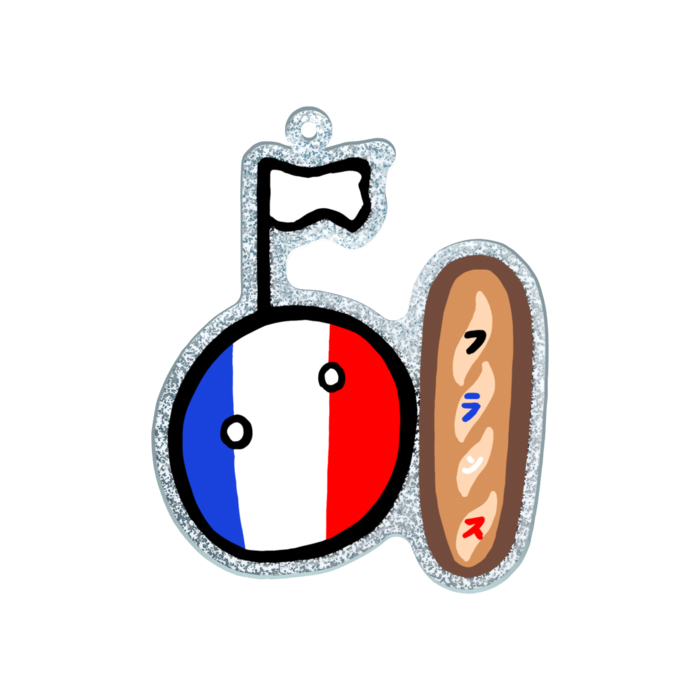 ラメアクリルキーホルダー - 70 × 70mm