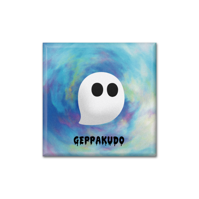 たましい/GEPPAKUDOロゴ-02 缶バッジ - 四角形40mm